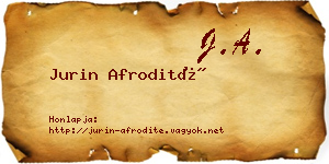 Jurin Afrodité névjegykártya
